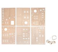 Rayher Kit en bois Village lumineux FSC Mix Credit 7-19cm 84pcs nature, 46755505