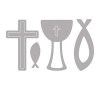 Rayher Kit Matrice de découpe Confirmation, Communion 4pcs. ass. gris, 50150000