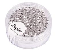 Rayher Kit Perles facettées en Verre 3 mm ø BTE 100 pces Argent Opaque, 14202610