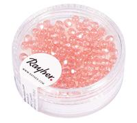 Rayher Kit Perles facettées en Verre 3 mm ø BTE 100 pces rosé Opaque, 14202258