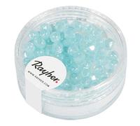 Rayher Kit Perles facettées en Verre 4 mm ø BTE 100 pces Aqua Opaque, 14200354