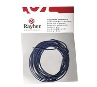 Rayher Lanières en cuir de chèvre rondes 100cm 1,5mm ø 2 pcs bleu foncé, 8301810