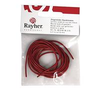 Rayher Lanières en cuir de chèvre rondes bijoux 100cm 1,5mm ø 2pc rouge, 8301818