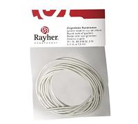 Rayher Lanières en cuir de chèvre rondes bijoux 100cm 1,5mmø 2pc blanc, 8301802