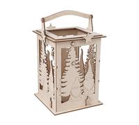Rayher Lanterne en Bois Lutin FSC Mix Credit nature 15,3x15,3x26,5cm, 64517505, Beige