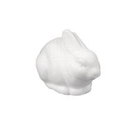 Rayher Lapin en polystyrène assis, lapin de pâques 14 x 8 cm, blanc, 3347900