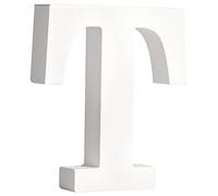 Rayher Lettre de l’alphabet « T », blanc, 1 pce., bois MDF, H. 11cm, épaisseur 2cm, mat, arts créatifs, décoration, mariage, anniversaire-62671000