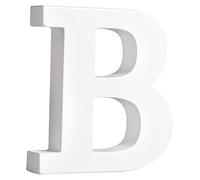 Rayher Lettre en bois MDF "B" p. décoration FSC 100% 9,5x2x11cm blanc, 64541102