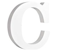Rayher Lettre en bois MDF "C" p. décoration FSC 100%, 9,8x2x11cm blanc, 64542102