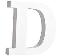 Rayher Lettre en bois MDF "D" p. décoration FSC 100% ; 10x2x11cm blanc, 64543102