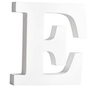 Rayher Lettre en bois MDF "E" p. décoration FSC 100% 9,8x2x11cm blanc, 64544102