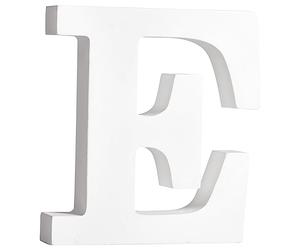 Rayher Lettre en bois MDF "E" p. décoration FSC 100% 9,8x2x11cm blanc, 64544102