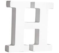 Rayher Lettre en bois MDF "H" p. décoration FSC 100%, 11x2x11 cm blanc, 64547102
