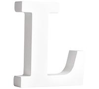 Rayher Lettre en bois MDF "L" p. décoration FSC 100% 9,7x2x11cm blanc, 64551102