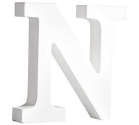 Rayher Lettre en bois MDF "N" p. décoration FSC 100% 10,9x2x11cm blanc, 64553102
