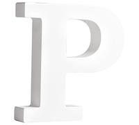 Rayher Lettre en bois MDF "P" p. décoration FSC 100% 10,6x2x11cm blanc, 64555102