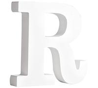 Rayher Lettre en bois MDF "R" p. décoration FSC 100% 10,7x2x11cm blanc, 64557102