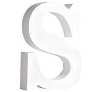 Rayher Lettre en bois MDF "S" p. décoration FSC 100%, 7,7x2x11cm blanc, 64558102