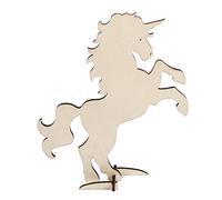 Rayher Licorne en Bois avec Support, Nature, 5 pces., FSC 100%, 19X24X0,3cm, à Poser, à Personnaliser. Arts créatifs, Fille, Anniversaire d’enfants-62795000