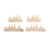 Rayher Liston Bois plaqué Famille de lutins 9,2-13,2x5,4cm 4pc Nature, 46806505