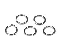 Rayher Lot d’anneaux de jonction ouvert, platine, 50 pces, ø 7mm, acier inoxydable, hypoallergique, arts créatifs, bijoux-2244221
