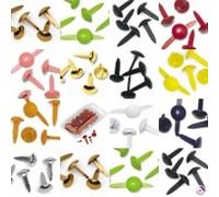 Rayher Lot d’Attaches Parisiennes à tête Ronde, doré, 75 pces., 4mm et 8mm, métal, Arts créatifs, Bureau, Scrapbooking, marionnette-7871606