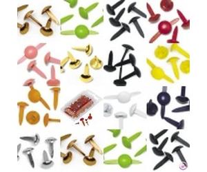 Rayher Lot d’Attaches Parisiennes à tête Ronde, doré, 75 pces., 4mm et 8mm, métal, Arts créatifs, Bureau, Scrapbooking, marionnette-7871606