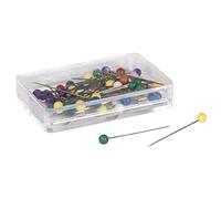 Rayher Lot d’épingles à tête ronde, multicolore, 50 pces., ø 0,6mm, 31mm, arts créatifs, couture, mercerie-53875999
