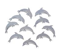 Rayher Lot de 10 Miniatures Dauphins en Bois cérusé Bleu, découpe au Laser de mamiphères Marins, 4,5x2,5cm