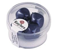 Rayher Lot de 4 Perles de Renaissance 17 mm Anthracite