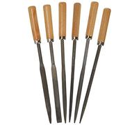 Rayher Lot de 6 limes/rapes à bois pour sculpture stéatite et autres petites sculptures, Marron