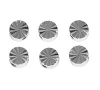 Rayher Lot de 6 Perles Rondes en métal Poli, argentées, 6 mm