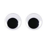 Rayher Lot de 8 paires d'yeux autocollants Noir/blanc 40 mm