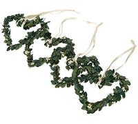 Rayher Lot de cœurs en buis artificiel, vert, 4 pces., 7,5x8 cm, avec ruban, prêt à suspendre, réutilisable, décoration, mariage-87432000