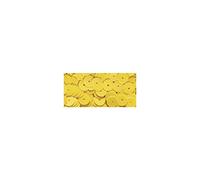 Rayher Lot de paillettes Sequin, jaune irisé, 4.000 pces., Ø 6mm, bombées, brillantes, arts créatifs, couture, broderie, Noël, Nouvel An, carnaval -3927095