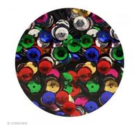 Rayher Lot de paillettes Sequin, multicolore, 4.000 pces., Ø 6mm, bombées, brillantes, arts créatifs, couture, broderie, Noël, Nouvel An, carnaval -3927049