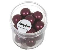 Rayher Lot de perles de cire en verre Renaissance, bordeaux, 21 pces, ronde Ø 12mm, arts créatifs, décorations, bijoux -14404291
