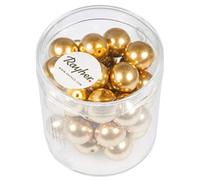 Rayher Lot de Perles de Cire en Verre Renaissance, doré, 35 pces, Ronde Ø 10mm, Arts créatifs, décorations, Bijoux -14403616