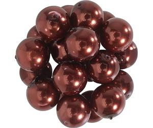 Rayher Lot de Perles de Cire en Verre Renaissance, Nougat, 35 pces, Ronde Ø 10mm, Arts créatifs, décorations, Bijoux -14403532