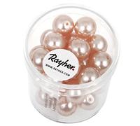Rayher Lot de Perles de Cire en Verre Renaissance, Rose Coquille, 35 pces, Ronde Ø 10mm, Arts créatifs, décorations, Bijoux -14403271