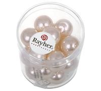 Rayher Lot de Perles de Cire en Verre Renaissance, Rose poudré, 21 pces, Ronde Ø 12mm, Arts créatifs, décorations, Bijoux -14404270