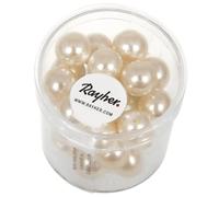 Rayher Lot de Perles de Cire en Verre Renaissance, Rose poudré, 35 pces, Ronde Ø 10mm, Arts créatifs, décorations, Bijoux -14403270