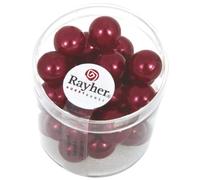 Rayher Lot de Perles de Cire en Verre Renaissance, Rouge, 35 pces, Ronde Ø 10mm, Arts créatifs, décorations, Bijoux -14403287