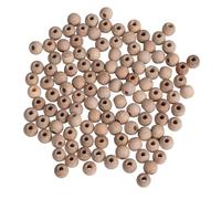 Rayher Lot de Perles en bois, nature, 115 pces., ø 6mm, FSC 100%, arts créatifs, bijoux, décoration, porte-clefs-64578000