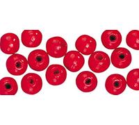 Rayher Lot de Perles en bois, rouge, 115 pces., 6mm ø, FSC 100%, arts créatifs, bijoux, décoration, porte-clefs- 1250118