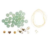 Rayher Lot de Perles Semi-précieuses en Rhodonite, Rose-Noir, 40 pces., 4mm ø, facettes, Mat, Bijoux, bracelets-17114000