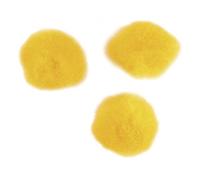 Rayher Lot de pompons, jaune, 60 pces., Ø15mm, 100% polyacrylamide, lavable, arts créatifs, animaux, porte-clefs, suspensions, décorations-7651230