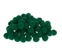 Rayher Lot de pompons, vert, 60 pces, Ø15mm, 100% polyacrylamide, lavable, arts créatifs, animaux, porte-clefs, suspensions, décorations-7651229, Unique