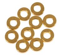 Rayher Lot de rondelles intercalaires, doré, 10 pces., métal, Mat, Lisse, 4x1mm, Trou ø 1,8mm, Arts créatifs, bijoux-22972606