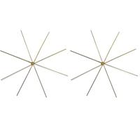Rayher Lot de structure en métal pour étoile en perles, 4pces, 10 cm ø, fil métallique 0,7 mm ø, 8 branches, décoration, Noël, sapin de Noël-2525000 (Lot de 2)
